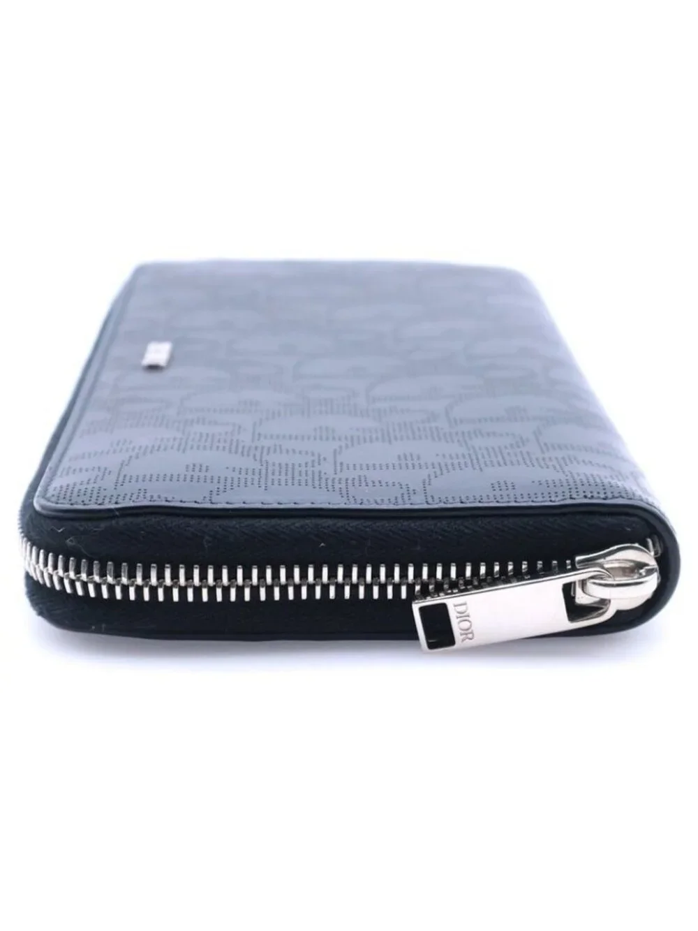Dior Oblique Galaxy Round Zip Wallet Black